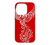 Rising From The Ashes Phoenix White Illustration Case for iPhone 14 Pro