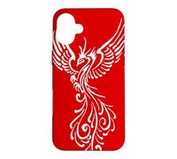 Rising From The Ashes Phoenix White Illustration Case for iPhone 16 Plus