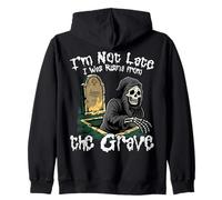 Rising From The Grave Halloween Spooky Haunted Season Zip Hoodie