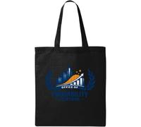 Rising Graph Representing Probability Control Natural Cotton Tote Bag Black