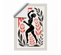 Rising in Red Modern Unframed Wall Art Print A4 (29.7×21cm), Wall Decor for Living Room, Bedroom, Office & Home, Art Gift