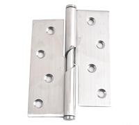 Rising Lift Off Butt Hinges in Stainless Steel for Bathroom and Toilet Doors with Left Right Opening Suitable for Solid Wood and Room Doors (4 inch lift right)