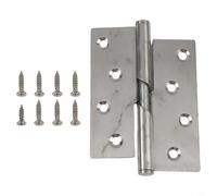 Rising Lift Off Butt Hinges in Stainless Steel for Bathroom and Toilet Doors with Left Right Opening Suitable for Solid Wood and Room Doors (4 inch left)