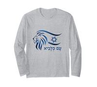Rising Lion Nation Of Israel Jewish Bible Am Israel Chai Long Sleeve T-Shirt