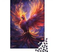 Rising Phoenix 1000-Piece Puzzle for Adults, 38x26cm/1000pcs; for Relaxed Evenings at The Table; Clean White Card Pieces for Sorting