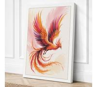 Rising Phoenix Canvas Wall Art Print 18x12 Inch