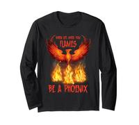 Rising Phoenix Flames Fire Bird Rebirth Long Sleeve T-Shirt
