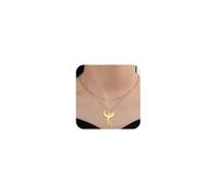 Rising Phoenix Necklace for Women - Stainless Steel Fire Bird Pendant, Trendy Jewelry Gift for Her