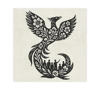 Rising Phoenix Poster (3) Canvas Poster Bedroom Decor Landscape Office Room Decor Gift 12x12inch(30x30cm)