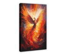 Rising Phoenix Poster Canvas Poster Bedroom Decor Landscape Office Room Decor Gift 12x18inch(30x45cm)