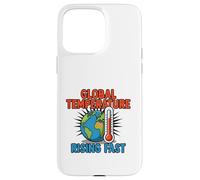Rising Planet Heat Climate Awareness Graphic Concept Case for iPhone 15 Pro Max