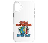 Rising Planet Heat Climate Awareness Graphic Concept Case for iPhone 16 Plus