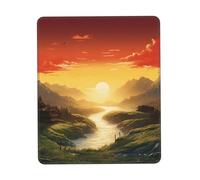 Rising Sun Mouse Pad with Non-Slip Rubber Base 7.9 x 9.5 in Mouse Mat with Stitched Edge Gaming Mousepad for Wireless Mouse Computer Laptop Home Office Desk Pad
