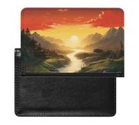 Rising Sun Passport Holder Passport Cover Protector Essentials with Credit Card Slots for Women Men