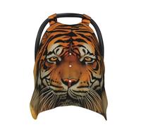 Rising Sun Tiger Baby Car Seat Canopy Cover, Multi Use Breathable Nursing Breastfeeding Covers for Mom Soft Stroller Sun Shade Newborn Shower Gift