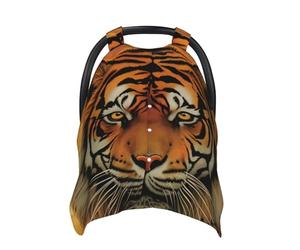 Rising Sun Tiger Baby Car Seat Canopy Cover, Multi Use Breathable Nursing Breastfeeding Covers for Mom Soft Stroller Sun Shade Newborn Shower Gift