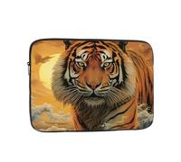 Rising Sun Tiger Laptop Sleeve for Women Men, 15 Inch Waterproof Laptop Bag Lightweight Notebook Computer Cover Bag