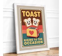 Rising to the Occasion Retro Framed Wall Art Print A2 (59.4×42cm) White, Wall Decor for Living Room, Bedroom, Office & Home, Ready to Hang, Art Gift