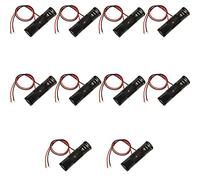 risingsaplings 10pcs 1.5V AA 1 Slot Battery Holder Box with Wires