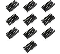 risingsaplings 10pcs DIP IC Socket 2 Row 16-Pin DIP Solder Type IC Socket Adapter 2.54mm for PCB Board