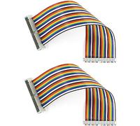 risingsaplings 2pcs IDC GPIO Ribbon Cable 40Pin Male to Female 8inch Breadboard Jumper Wires for Connection Raspberry Pi 3 2 B B+ w/ 3.5/5 inch TFT Touch Screen LCD Display
