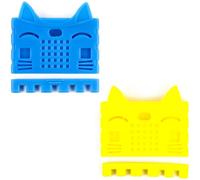 risingsaplings 2pcs Protective Silicone Storage Case for BBC Micro:bit V2 Easy to Install DIY Development Yellow and Blue