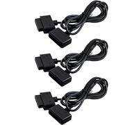 risingsaplings 3pcs SNES Controller Extension Cable Compatible with Retro-Bit SNES Super Nintendo Entertainment System Console (Black,1.8M/5.9FT)