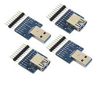 risingsaplings 4pcs USB 3.0 Type A Male and Female Breakout Board USB to DIP Adapter 10 Pins 0.1" Pitch with Straight Pin Headers (2 Male and 2 Female)