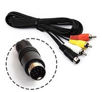 risingsaplings 6FT Audio Video AV Wire Cable 9Pin to RCA Connection Cord Compatible for Sega Genesis 2 3 & Mega Drive 2 3