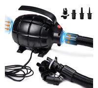 RISINGUKST Electric Air Pump Inflatable Pump, 600W High Power Electric Pump for Air Inflator Deflator, Quick Inflate 4 Sizes Nozzle for Air Mat Paddling Pool Beach Toys Air Bed Mattress Paddling Pool