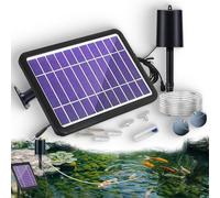 RISINGUP Solar Pond Aerator with Air Pump with 2 Air Stone and 3 Modes