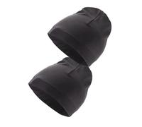 Risipu 2 Pack Skull Cap for Men Women Lightweight Running Beanie & Helmet Liner Hat Breathable & Windproof Thermal Cap for Sport Running, Cycling, Skiing (UK, Alpha, One Size, Black)