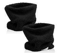 Risipu 2 Pcs Winter Fleece Warm Kids Scarf Boys Girls Round Scarves Windproof Neck Warmer Face Cover Mask (2Pcs - Black)