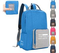 Risipu 20-35L Lightweight Foldable Backpack, Small Hiking Rucksack Water Resistant Durable Packable Backpacks for Women Men, Oxford Cloth Rucksacks for Outdoor Sport Travelling Camping Walking (Blue)