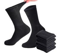 Risipu 3 Pairs Extra Wide Loose Diabetic Socks for Men, Elastic Soft Top Breathable Seamless Design for Swollen Feet & Legs