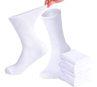 Risipu 3 Pairs Extra Wide Loose Diabetic Socks for Men With Elastic Soft Top, Breathable Seamless Design for Swollen Feet & Legs
