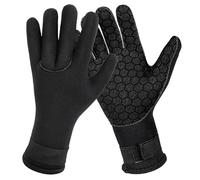 Risipu 3mm Neoprene Gloves for Men and Women - Thermal Anti-Slip Wetsuit Gloves with Adjustable Wrist Strap, Ideal for Scuba Diving, Snorkeling, Kayaking, Surfing & Cold Water Swimming (L)