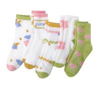 Risipu 5PCS Womens Fluffy Socks Fluffy Socks Kids Thermal Bed Socks Warm Winter Cosy Socks for Ladies & Girls, Ideal for Christmas Gifts (UK, Numeric, 3, 7, Fresh 5)