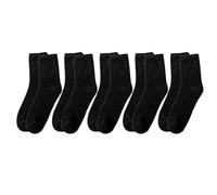 Risipu 5PCS Womens Fluffy Socks Fluffy Socks Kids Thermal Bed Socks Warm Winter Cosy Socks for Ladies & Girls, Ideal for Christmas Gifts(UK, Numeric, 3, 7, Black)