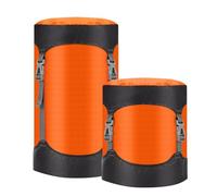 Risipu Compression Stuff Sack, 8L/15L/25L/35L/52L Sleeping Bag Compression Sack Great for Compression Bag Waterproof Outdoor Storage Bag for Backpacking, Traveling,Hiking and Camping (Orange, XL)