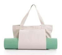 Risipu Durable Yoga Mat Bag for Women, Extra Wide Pilates Bag with Large Capacity and Plenty of Room for Other Items, Women Gym Bag (White)