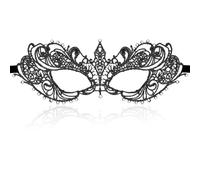 Risipu Masquerade Masks Masquerade Ball Masks for Women Sexy Lace Eye Mask Half Face Mask for Venetian Carnival Costume Party Cosplay Women Girl Ladies Halloween Mardi Gras (Black)