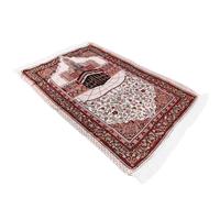 Risipu Muslim Prayer Rug,Portable Prayer Mat for Praying Men, Women, and Kids, Prayer Set, Prayer Rugs Islam,Eid Ramadan Gift,Soft and Luxury (S357)