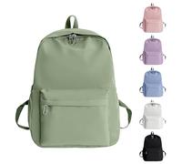Risipu School Backpack for Girls Women Causal School Bags Teenage Boys Lightweight Travel Backpack Men Rucksack Water Resistant Bookbag for College (Green)