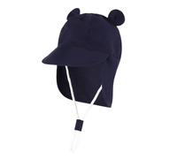 Risipu Toddler Baby Sun Hat with Neck Flap - Suncream Factor 50 Kids, Adjustable Bucket Cap for Boys Girls 1-4 Years, Lightweight Breathable Beach Hat for Toddlers Navy Blue