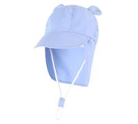 Risipu Toddler Baby Sun Hat with Neck Flap - Suncream Factor 50 Kids, Adjustable Bucket Cap for Boys Girls 1-4 Years, Lightweight Breathable Beach Hat for Toddlers Blue