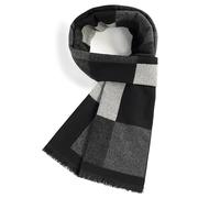 Risipu Winter Scarf for Men Long Soft Plaid Scarf Classic Knit Wool Scarf Great Gifts for Dads, Friends, Husbands (XYTR-43)