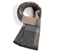Risipu Winter Scarf for Men Long Soft Plaid Scarf Classic Knit Wool Scarf Great Gifts for Dads, Friends, Husbands (XYTR-44)