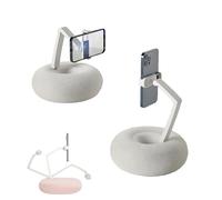 Risitei Snuggle Screen Phone Holder, Tablet Stand Pillow, Cozy Adjustable Phone Stand for Hands-Free Viewing & Comfortable Use for Bed, Couch, and Desk(Gray)