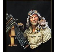 Risjc 1/10 resin figure bust British commando soldier and monkey die-cast model kit //N66372(Unassembled and unpainted)